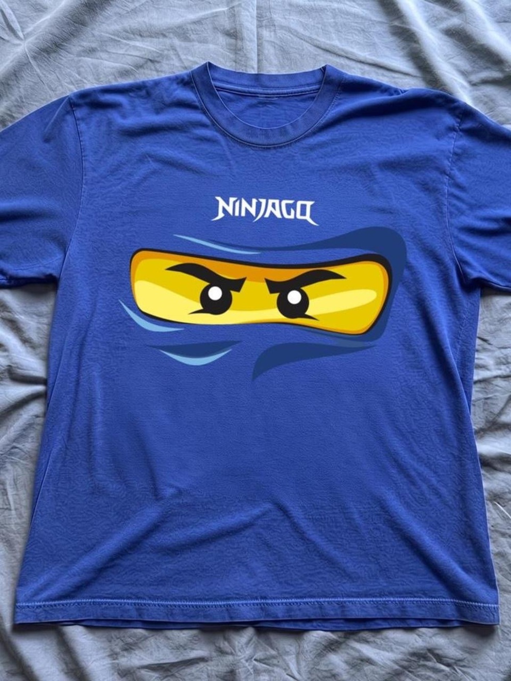 Gildan Royal Blue Ninjago Graphic Tee with Yellow Accents